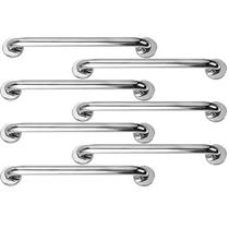 Barra Apoio Aço Inox Kit 7 Uni Alça 50cm Gestante Idoso Cadeirante Anti Queda Evita Acidentes Banheiro Escada Corrimao Suporte Resistente Barra Apoio Aço Inox Kit 7 Uni Alça 50cm Gestante Idoso Cadeirante Anti Queda Evita Acidentes Banheiro Escada Corrimao Suporte Resistente
