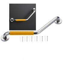 Barra Apoio Angular 25x25cm Alça Emborrachada Antiderrapante PCD Idoso Gestante Criança Segurança Banheiro Anti Queda Acidentes - Ralos e Toneiras Barra Apoio Angular 25x25cm Alça Emborrachada Antiderrapante PCD Idoso Gestante Criança Segurança Banheiro Anti Queda Acidentes - Ralos e Toneiras