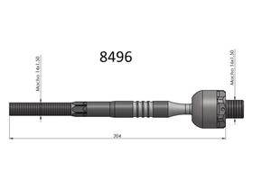 Barra Axial Duster Oroch Captur Bortec Ba 8496