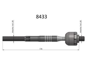 Barra Axial Fusion 2010 A 2012 Bortec Ba 8433