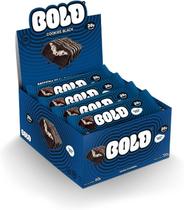 Barra BOLD Cookies Black Caixa 12un 20g Proteína Cremosa e Saborosa