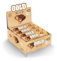 Barra BOLD Thin Caramelo Amendoim 12un Caixa 12g Proteína Sabor Intenso