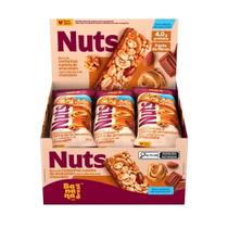 Barra Castanhas e Pasta de Amendoim com Cob. Chocolate Nuts display com 12un de 25g - Banana Brasil