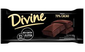 Barra chocolate ao leite 70% cacau 90g divine