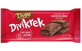 Barra chocolate ao leite divikrek 100g divine
