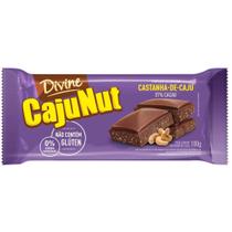 Barra chocolate Cajunut Divine Sem Glúten - 14x90g