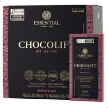 Barra Chocolift Be Alive 40g (480g) 12 Unidades Essential Barra Chocolift Be Alive 40g (480g) 12 Unidades Essential
