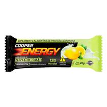 Barra Cooper Energy Torta de Limão 45g Cooper Energy 12g Proteína Barra Cooper Energy Torta de Limão 45g Cooper Energy 12g Proteína