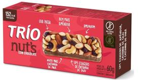 Barra de Amêndoas, Castanha e Chocolate UN50G - Trio Nuts - Trio Nuts