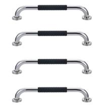 Barra de Apoio 30cm Inox Suporte Antiderrapante Banheiro Box Kit 4 unidades Idoso Deficiente Quarto Acessibilidade Resistente Proteçao Segurança