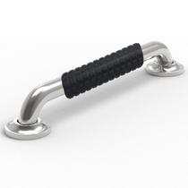 Barra de Apoio 30cm Inox Suporte Antiderrapante Idoso Deficiente Segurança Banheiro Box Quarto Corredor Parede Resistente Proteçao Acessibilidade