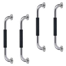 Barra de Apoio 30cm Inox Suporte Antiderrapante Kit 4 unidades Criança Idoso Cadeirante Gestante Banheiro Box Proteçao Segurança Resistente Acessibili