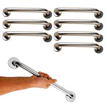 Barra de Apoio 30cm Kit 7 Inox Banho Corrimao Box Idoso Gestante Suporte Deficiente Segurança Acessibilidade Barra de Apoio 30cm Kit 7 Inox Banho Corrimao Box Idoso Gestante Suporte Deficiente Segurança Acessibilidade