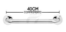 Barra de Apoio 40cm Aço Inox 304 Segurança Ergonômica Banheiro e Piscina Barra de Apoio 40cm Aço Inox 304 Segurança Ergonômica Banheiro e Piscina