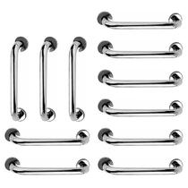 Barra de Apoio 40cm Aço Inox Kit 11 Unidades Idoso Banheiro Box Cadeirante Gestante Acessibilidade Suporte Resistente Corrimao Escada