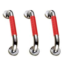 Barra de Apoio 40cm Alça Antiderrapante Kit 3 uni Suporte Anti Queda Banheiro Box Escada Idoso Gestante Cadeirante