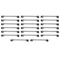 Barra de Apoio 40cm Inox Kit 20 Unidades Idoso Cadeirante Deficiente Banheiro Box Suporte Acessibilidade Corrimao Segurança