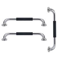 Barra de Apoio 40cm Inox Suporte Antiderrapante Acessibilidade Kit 3 unidades Idoso Criança Gestante Cadeirante Banheiro Box Proteçao Resistente Segur