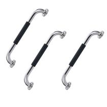 Barra de Apoio 40cm Inox Suporte Antiderrapante Kit 3 unidades Idoso Cadeirante Gestante Criança Casa Banheiro Box Corrimao Escada Segurança Proteçao