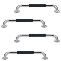 Barra de Apoio 40cm Inox Suporte Antiderrapante Kit 4 unidades Banheiro Box Idoso Deficiente Segurança Proteçao Acessibilidade