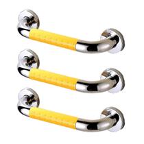 Barra de Apoio 40cm Kit 3 Uni Anti Queda Aco Inox Evita Acidentes PCD Acessibilidade Idosos Criancas Box Banheiro