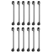 Barra de Apoio 60cm Aço Inox Kit 12 Unidades Acessibilidade Criança Idoso Gestante Suporte Resistente Segurança Corrimao Escada Evita Acidente
