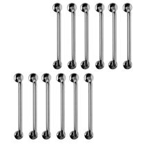 Barra de Apoio 60cm Aço Inox Kit 12 Unidades Acessibilidade Suporte Idoso Criança Gestante Banheiro Box Segurança Corrimao Escada Evita Acidente