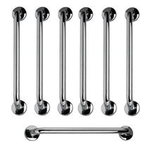 Barra de Apoio 60cm Aço Inox Kit 7 Unidades Banheiro Box Idoso Cadeirante Gestante Criança Segurança Acessibilidade Suporte Escada Corrimao
