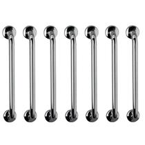 Barra de Apoio 60cm Aço Inox Kit 7 Unidades Suporte Segurança Idoso Criança Gestante Corrimao Parede Banheiro Box Acessibilidade