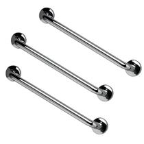Barra de Apoio 60cm Inox Kit 3 Unidades Acessibilidade Cadeirante Idoso Deficiente Banheiro Box Suporte Resistente Escada Corrimao Segurança