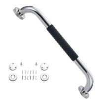 Barra de Apoio 60cm Inox Suporte Antiderrapante Banheiro Box Idoso Gestante Acessibilidade Cadeirante Deficiente Quarto Corredor Resistente Proteçao S