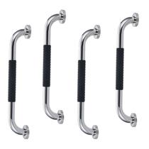 Barra de Apoio 60cm Inox Suporte Antiderrapante Kit 4 unidades Banheiro Box Idoso Criança Gestante Cadeirante Proteçao Segurança Acessibilidade