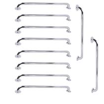 Barra de Apoio 70cm Aço Inox Kit 10 Unidades Idoso Gestante Criança Casa Banheiro Box Suporte Resistente Segurança Proteçao Acessibilidade