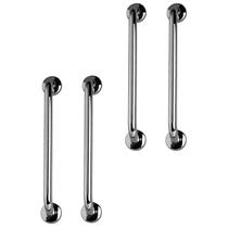Barra de Apoio 70cm Aço Inox Kit 4 Unidades Acessibilidade Criança Idoso Gestante Deficiente Banheiro Box Corrimao Suporte Resistente Segurança