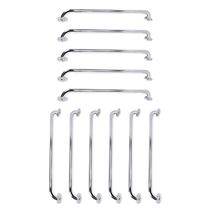 Barra de Apoio 70cm Inox Kit 11 Unidades Idoso Deficiente Cadeirante Gestante Banheiro Box Segurança Acessibilidade Parede Corrimao Resistente Suporte