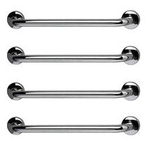 Barra de Apoio 70cm Inox Kit 4 Unidades Acessibilidade Suporte Idoso Gestante Banheiro Box Corrimao Cadeirante Criança Segurança