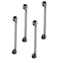 Barra de Apoio 70cm Inox Kit 4 Unidades Gestante Deficiente Idoso Criança Banheiro Box Acessibilidade Suporte Segurança Evita Acidente