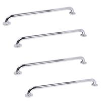 Barra de Apoio 70cm Inox Kit 4 Unidades Suporte Gestante Idoso Criança Deficiente Acessibilidade Banheiro Box Corrimao Casa Segurança