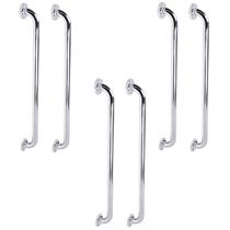 Barra de Apoio 70cm Inox Kit 6 Unidades Deficiente Criança Idoso Gestante Acessibilidade Segurança Proteçao Suporte