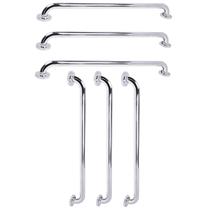 Barra de Apoio 70cm Inox Kit 6 Unidades Idoso Criança Gestante Deficiente Banheiro Box Suporte Corrimao Escada Segurança Acessibilidade