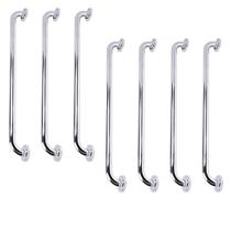 Barra de Apoio 70cm Inox Kit 7 Unidades Suporte Gestante Idoso Criança Corrimao Banheiro Box Acessibilidade Segurança Proteçao