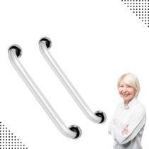 Barra de Apoio 80 cm Anticorrosiva em Inox/Alumínio Suporta 150 kg Segurança para Banheiro Corredor e Áreas Úmidas Ideal - Barra de Apoio 80 cm Anticorrosiva em Inox/Alumínio Suporta 150 kg Segurança para Banheiro Corredor e Áreas Úmidas Ideal -