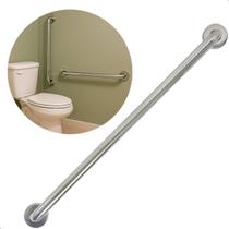 Barra de Apoio 80cm Alça Suporte de Acessibilidade Banheiro Inox PCD Idoso Corrimão Reforçado Segurança e Mobilidade Polido 32mm Box