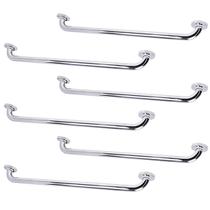 Barra de Apoio Alca 80cm kit 6 Uni Acessibilidade Cadeirante Idoso Deficiente Box Banheiro Corrimao Corredor Seguranca