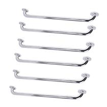 Barra de Apoio Alca 80cm kit 6 Uni Acessibilidade Cadeirante Idoso Deficiente Box Banheiro Corrimao Seguranca Corredor