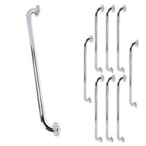 Barra de Apoio Alca 80cm kit 8 Uni Acessibilidade Idoso Cadeirante Deficiente Box Banheiro Corrimao Corredor Seguranca
