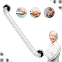 Barra de Apoio Alça de Segurança 80cm Inox para Banheiro Corredor Acessibilidade Idosos Cadeirantes Durável - 1 Barra de Apoio Alça de Segurança 80cm Inox para Banheiro Corredor Acessibilidade Idosos Cadeirantes Durável - 1