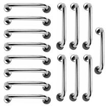 Barra de Apoio Alça Inox 40cm Kit 15 Unidades Banheiro Idoso Cadeirante Deficiente Acessibilidade Corrimao Escada Suporte Resistente