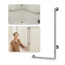 Barra de apoio de chuveiro Zelen em forma de L 60 cm x 90 cm de aço inoxidável Barra de apoio de chuveiro Zelen em forma de L 60 cm x 90 cm de aço inoxidável