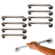 Barra de Apoio Deficiente 30cm Kit 8 Inox Banho Corrimao Box Idoso Cadeirante Gestante Suporte Segurança Acessibilidade Barra de Apoio Deficiente 30cm Kit 8 Inox Banho Corrimao Box Idoso Cadeirante Gestante Suporte Segurança Acessibilidade